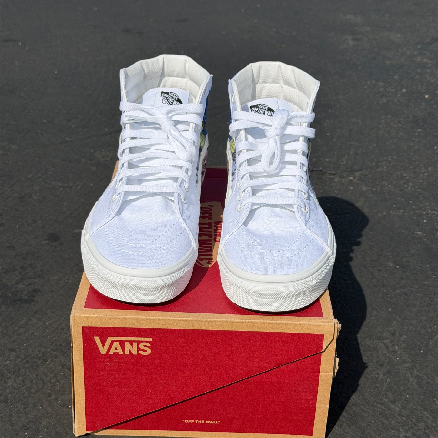 custom wedding floral vans high top shoes