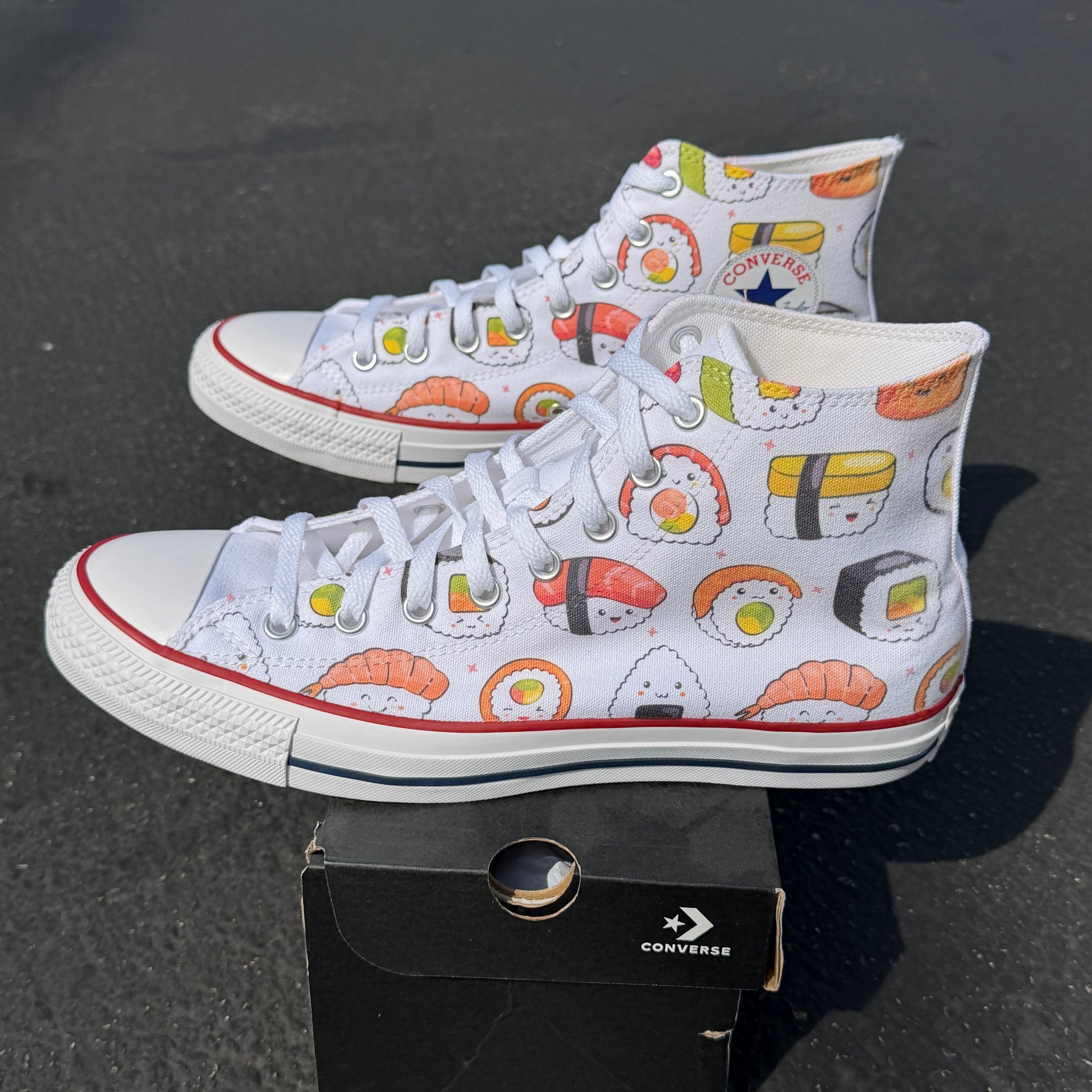 sushi converse Chuck Taylor high top shoes