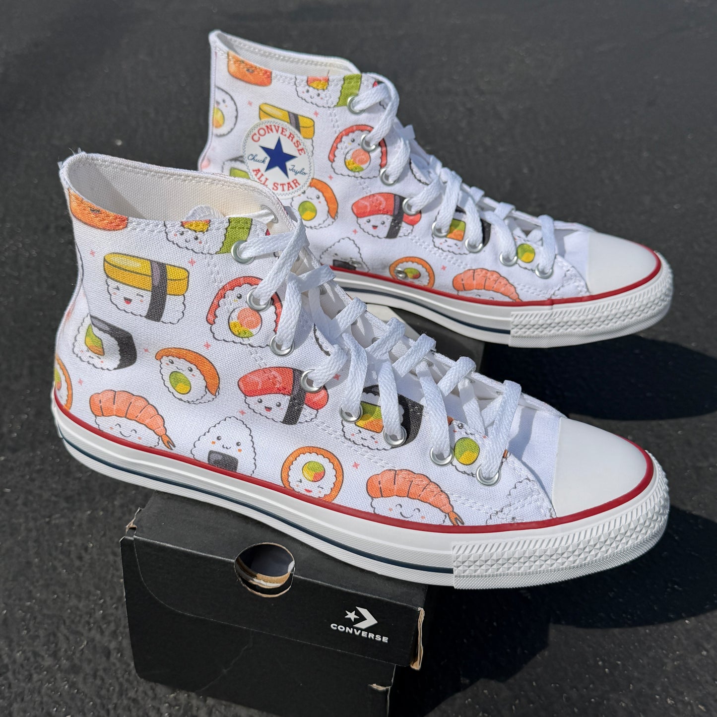 sushi converse Chuck Taylor high top shoes
