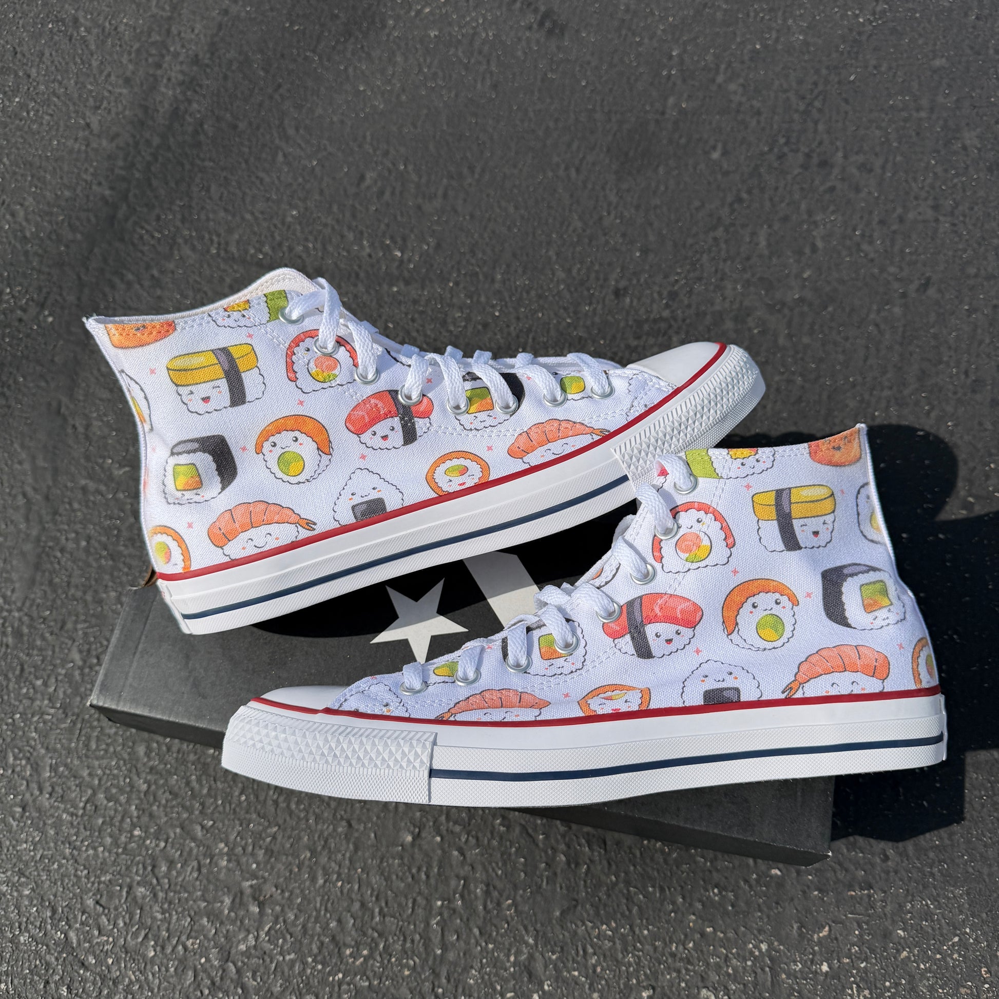 sushi converse Chuck Taylor high top shoes