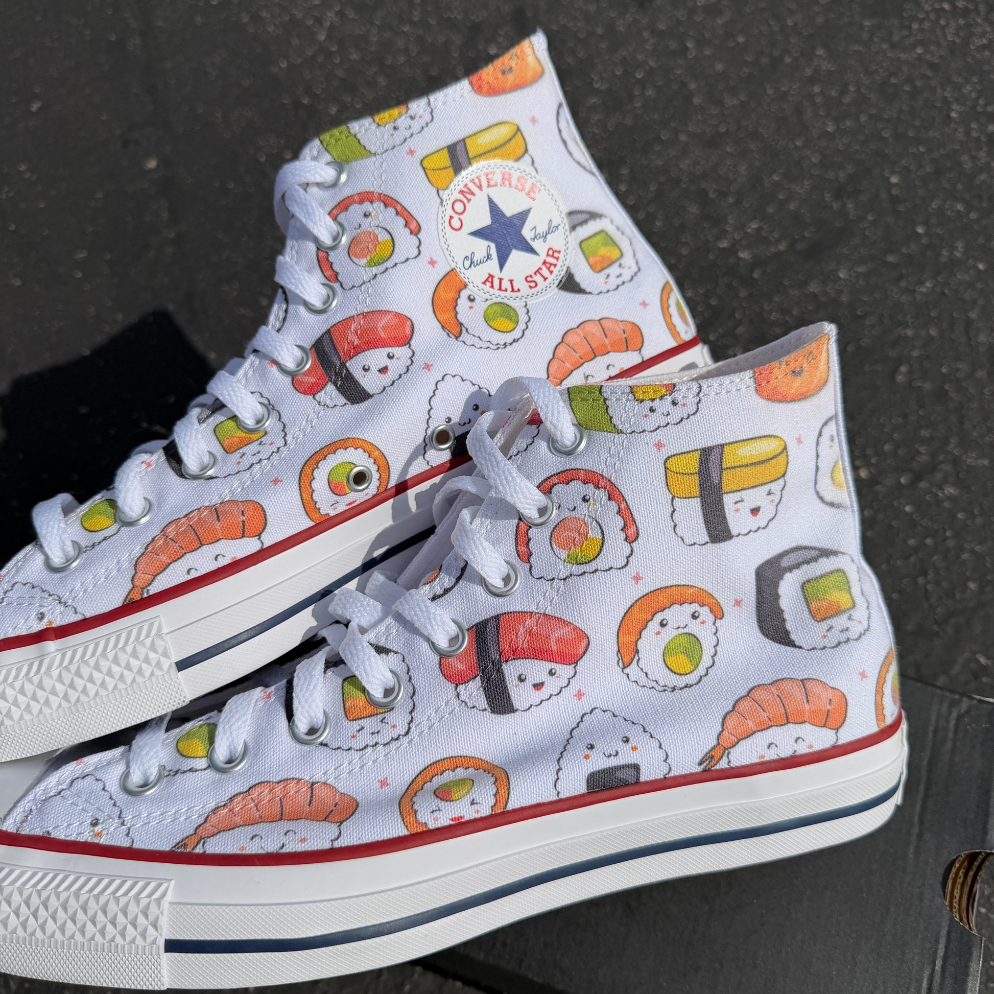 sushi converse Chuck Taylor high top shoes