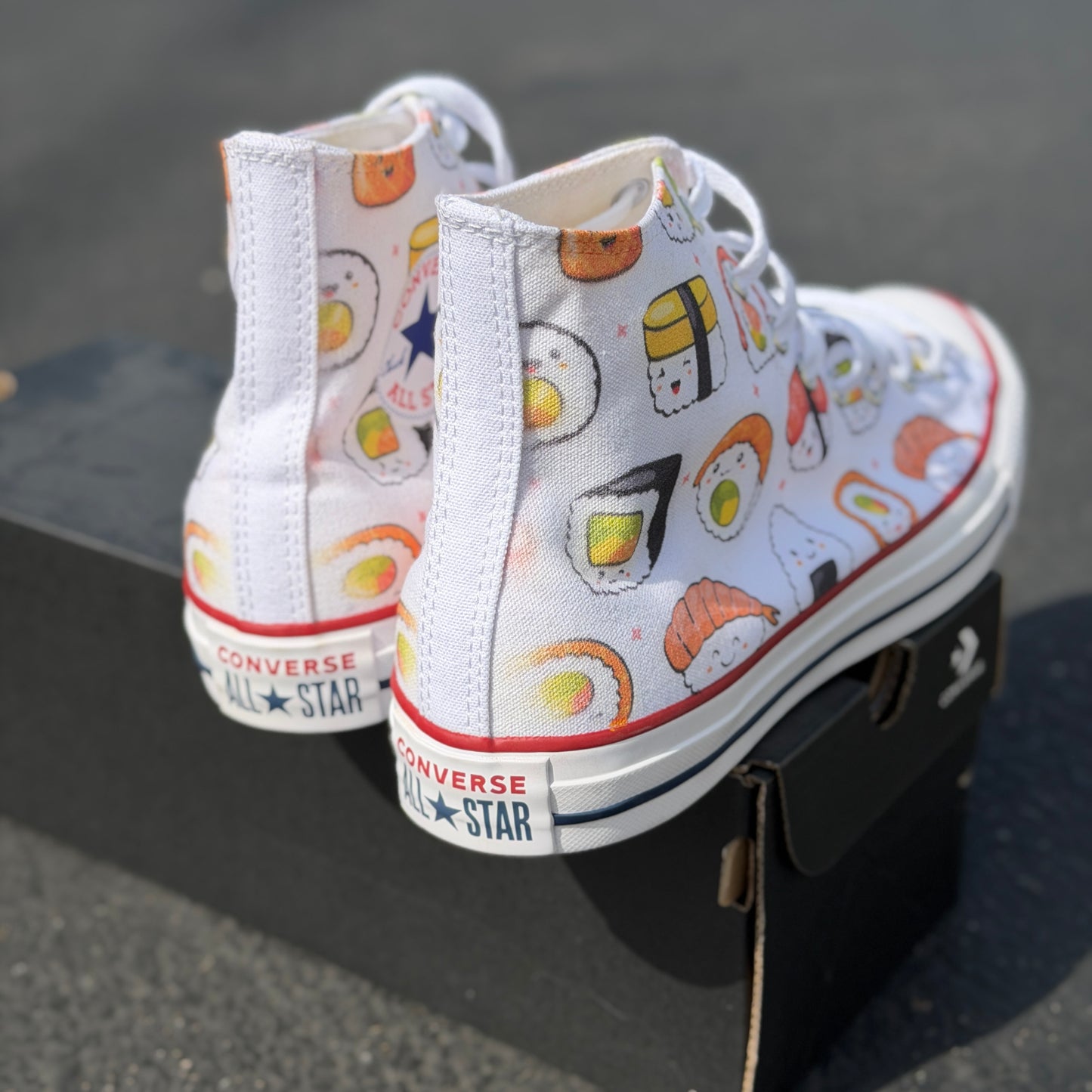 sushi converse Chuck Taylor high top shoes
