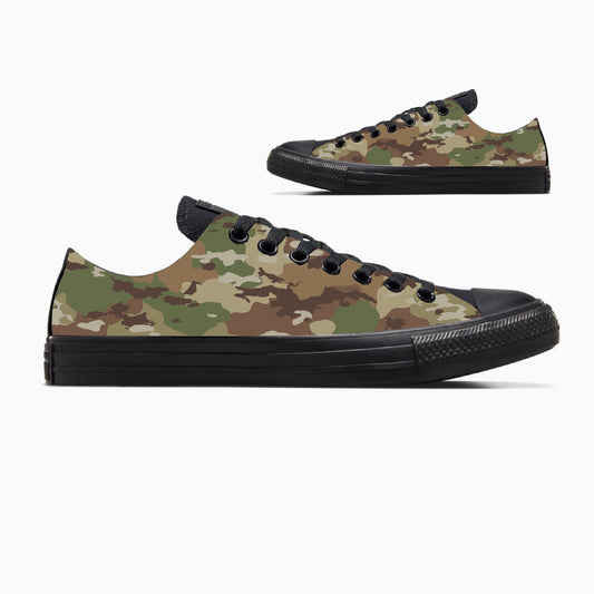 Multicam Camo Design All Black Camouflage Custom Low Converse