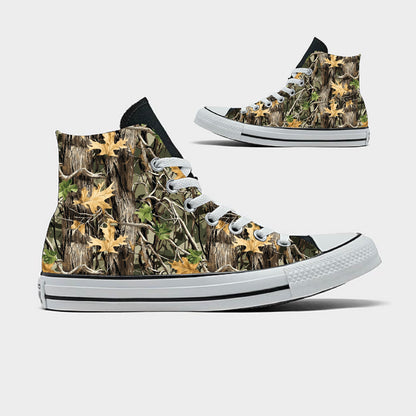 Realtree Camo Design Camouflage Custom High Top Converse