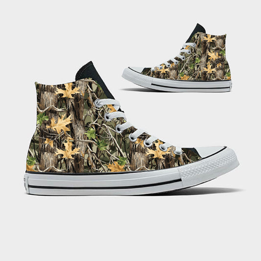Realtree Camo Design Camouflage Custom High Top Converse