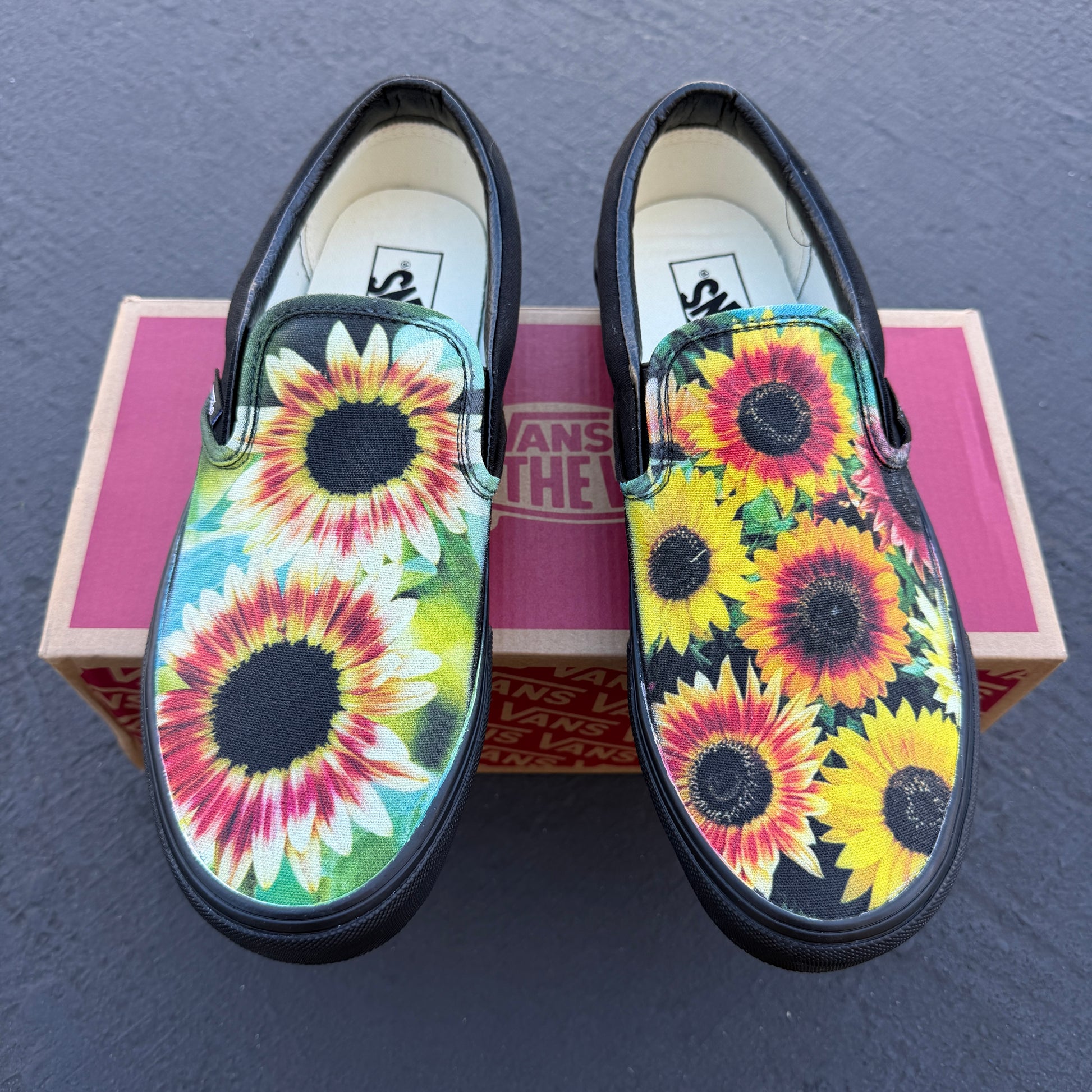 sunflower vans shoes customized
