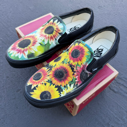 sunflower vans shoes customized