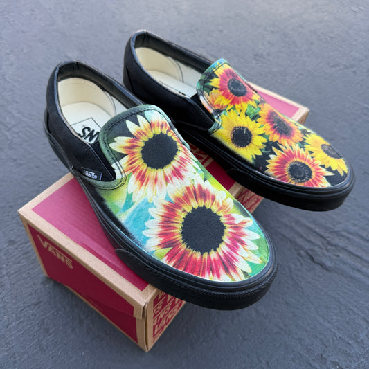 sunflower vans shoes customized