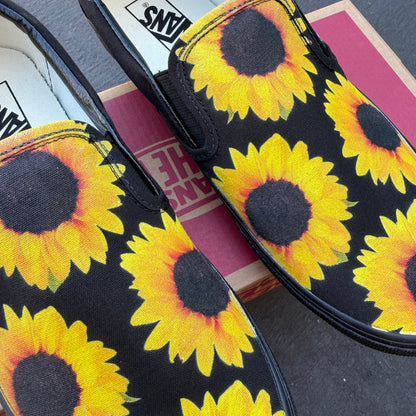 Sunflower Vans slip on shoes custom