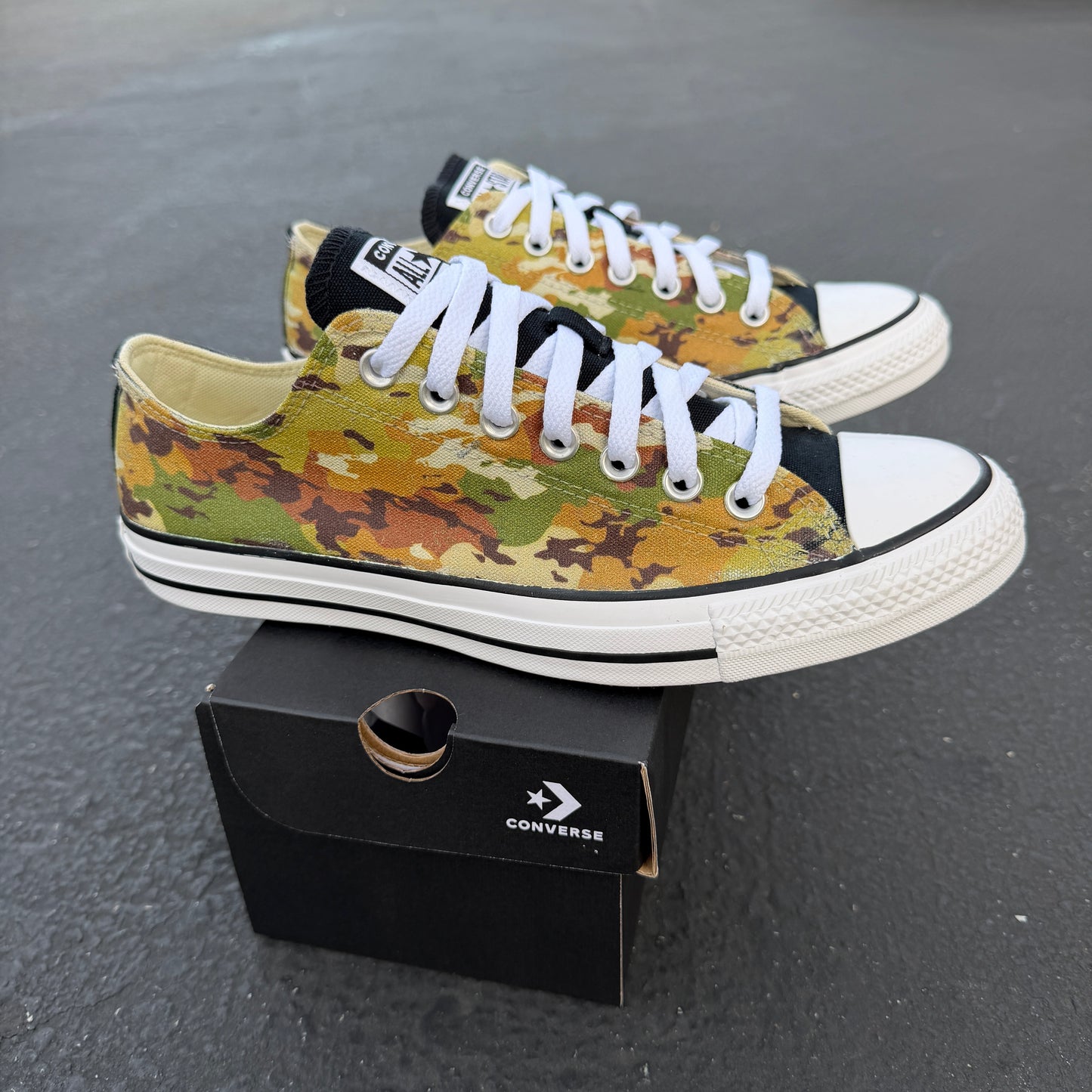 Multicam Camo Design Camouflage Custom High Low Converse