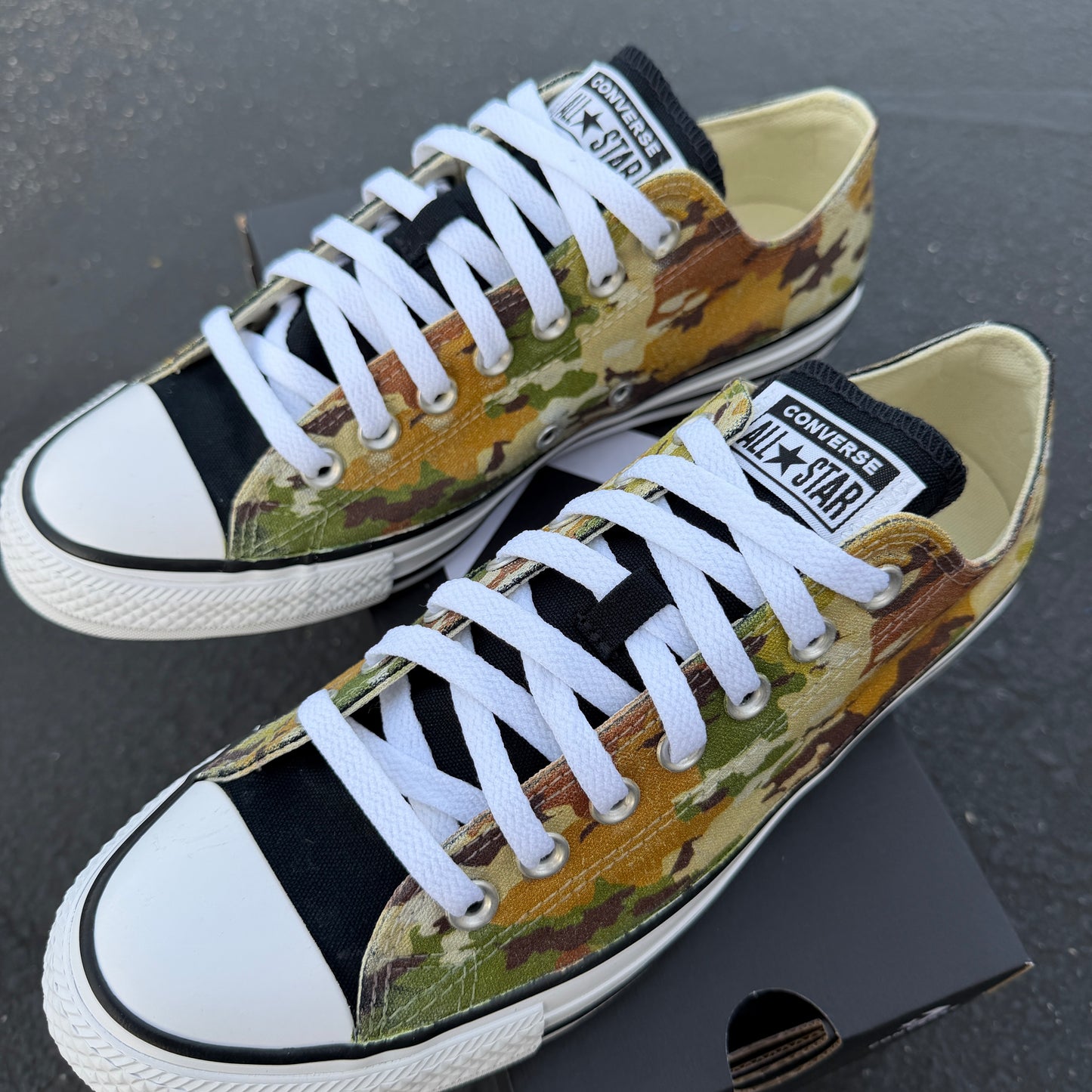 Multicam Camo Design Camouflage Custom High Low Converse