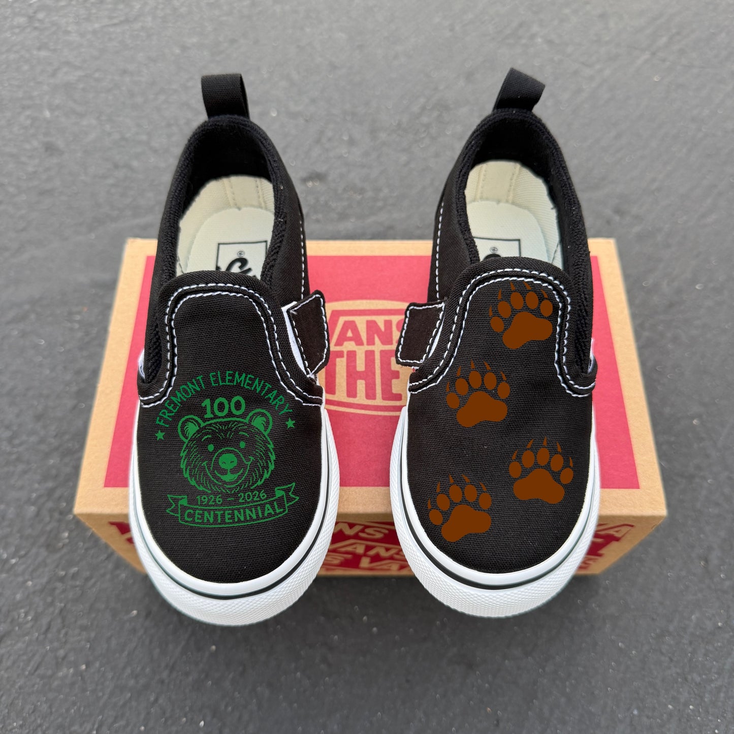 Fremont Elementary Slip On Vans for Kids