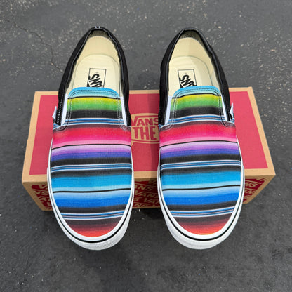 Mexican blanket vans slip on shoes
