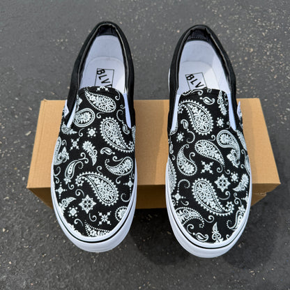 Paisley Pattern - BLVD Original Slip On Shoes