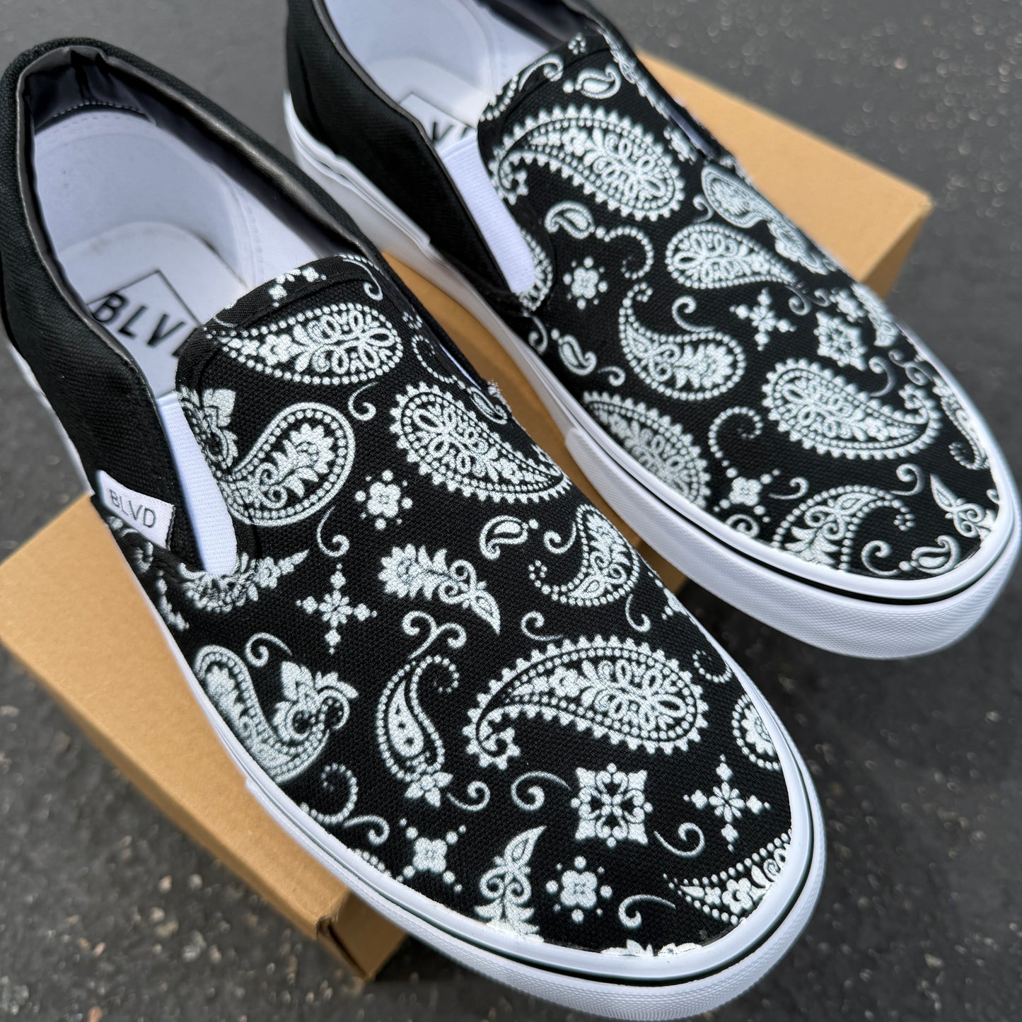 Paisley Pattern - BLVD Original Slip On Shoes