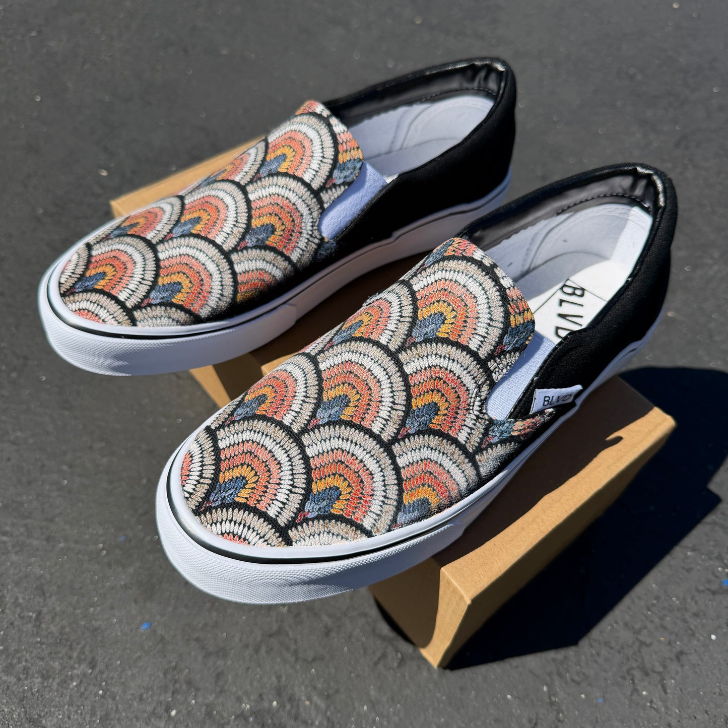 Boho Rainbow - BLVD Original Slip On Shoes