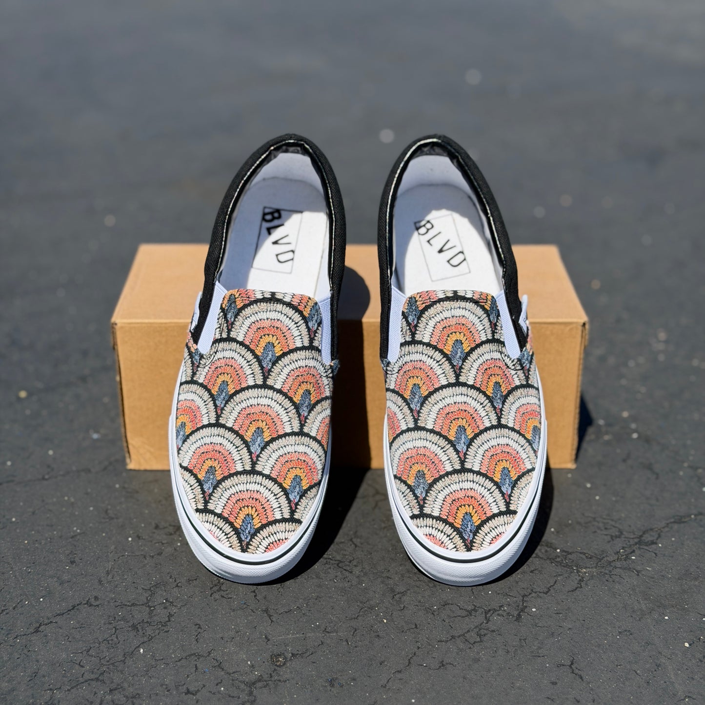 Boho Rainbow - BLVD Original Slip On Shoes