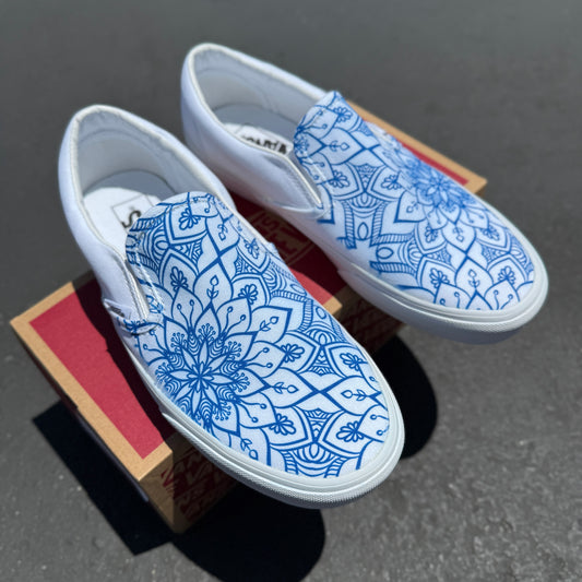 bohemian mandala henna slip on vans shoes