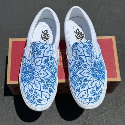 bohemian mandala henna slip on vans shoes