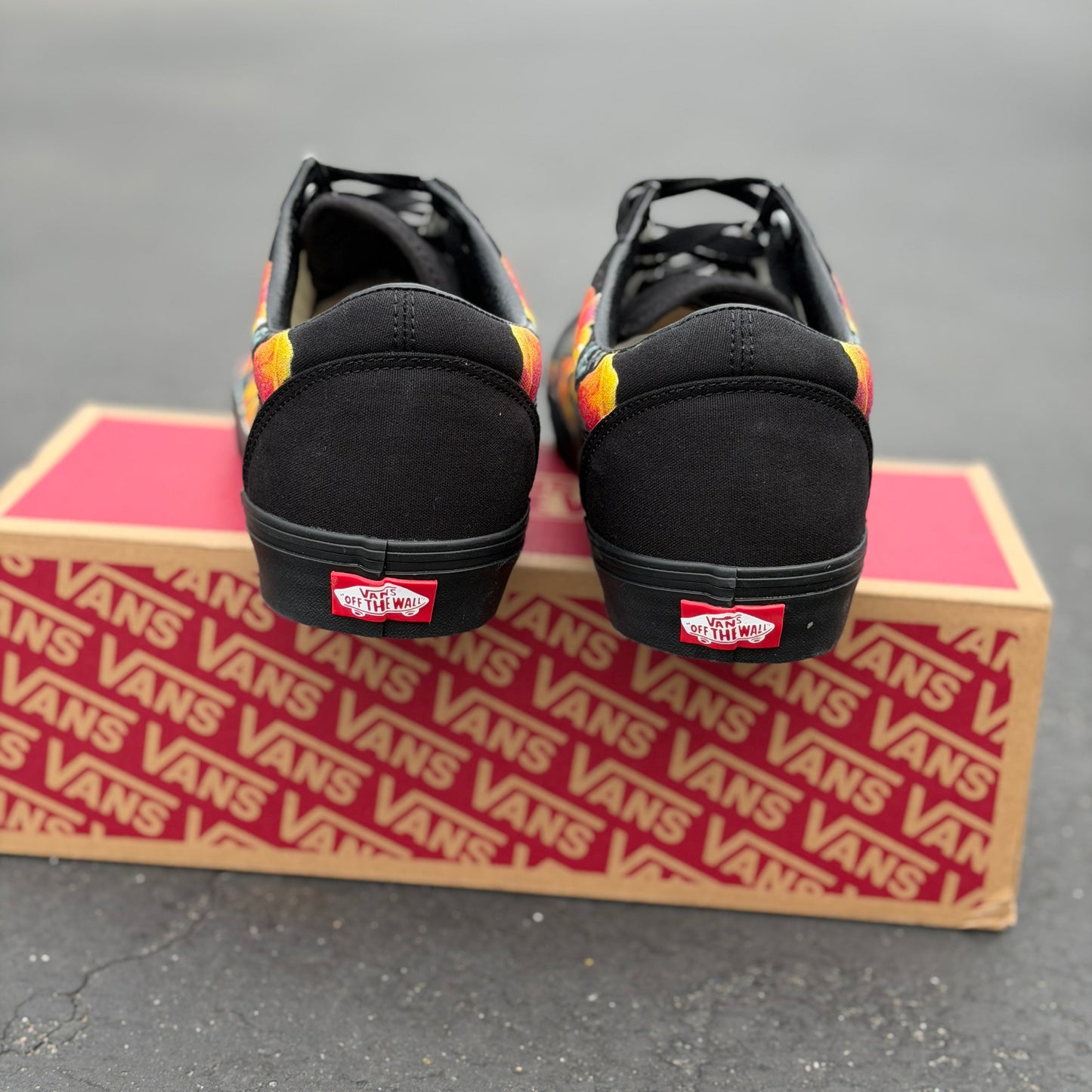 california poppy Vans old skool shoes custom