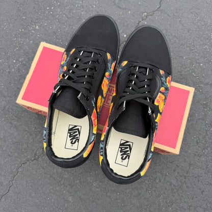 california poppy Vans old skool shoes custom