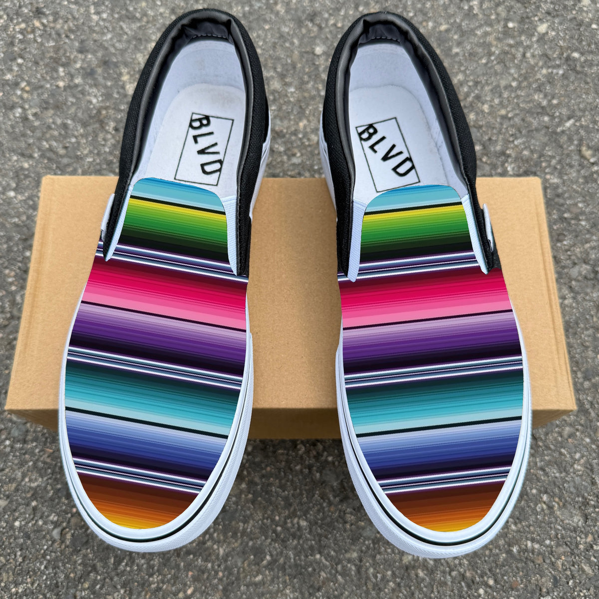Mexican Blanket - BLVD Custom Original Slip On Shoes