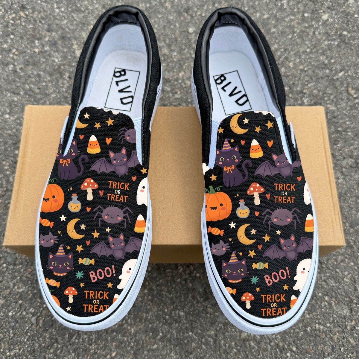 Spooky Halloween - BLVD Custom Original Slip On Shoes