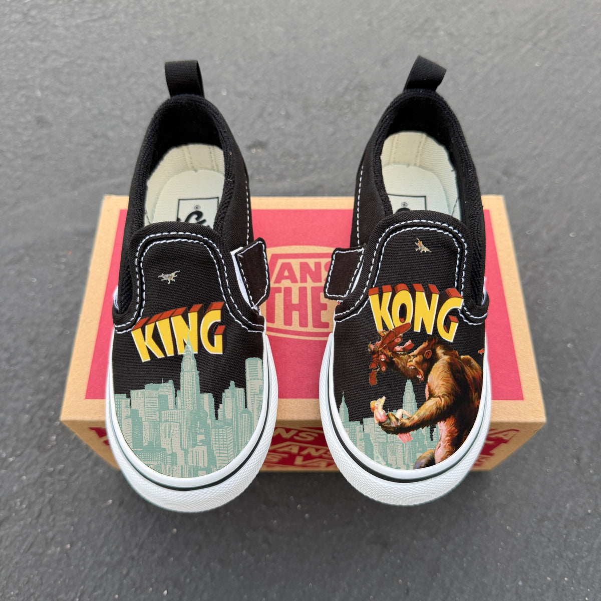 King Kong Slip On Vans for Kids Customized Shoes
