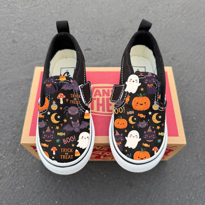 Spooky Halloween Slip On Vans for Kids Customized Shoes