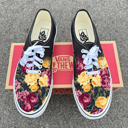 Roses custom Vans Authentic Shoes