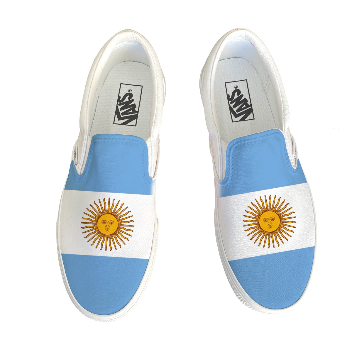 Argentina Vans Slip On Shoes Customized