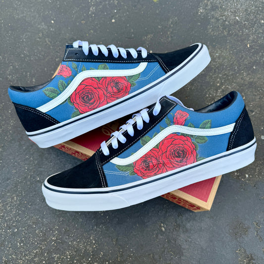 custom painted vans old skool shoes