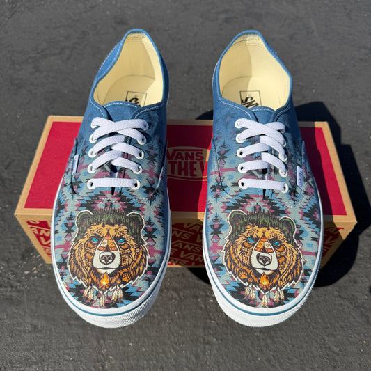 custom vans authentic shoes native american pattern