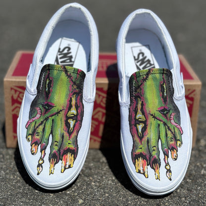 zombie feet vans slip on shoes