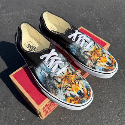 wolf tribal Native American customized Vans shoes
