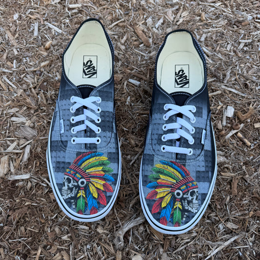Lego Skull Chief Headdress Black Vans Authentic Shoes