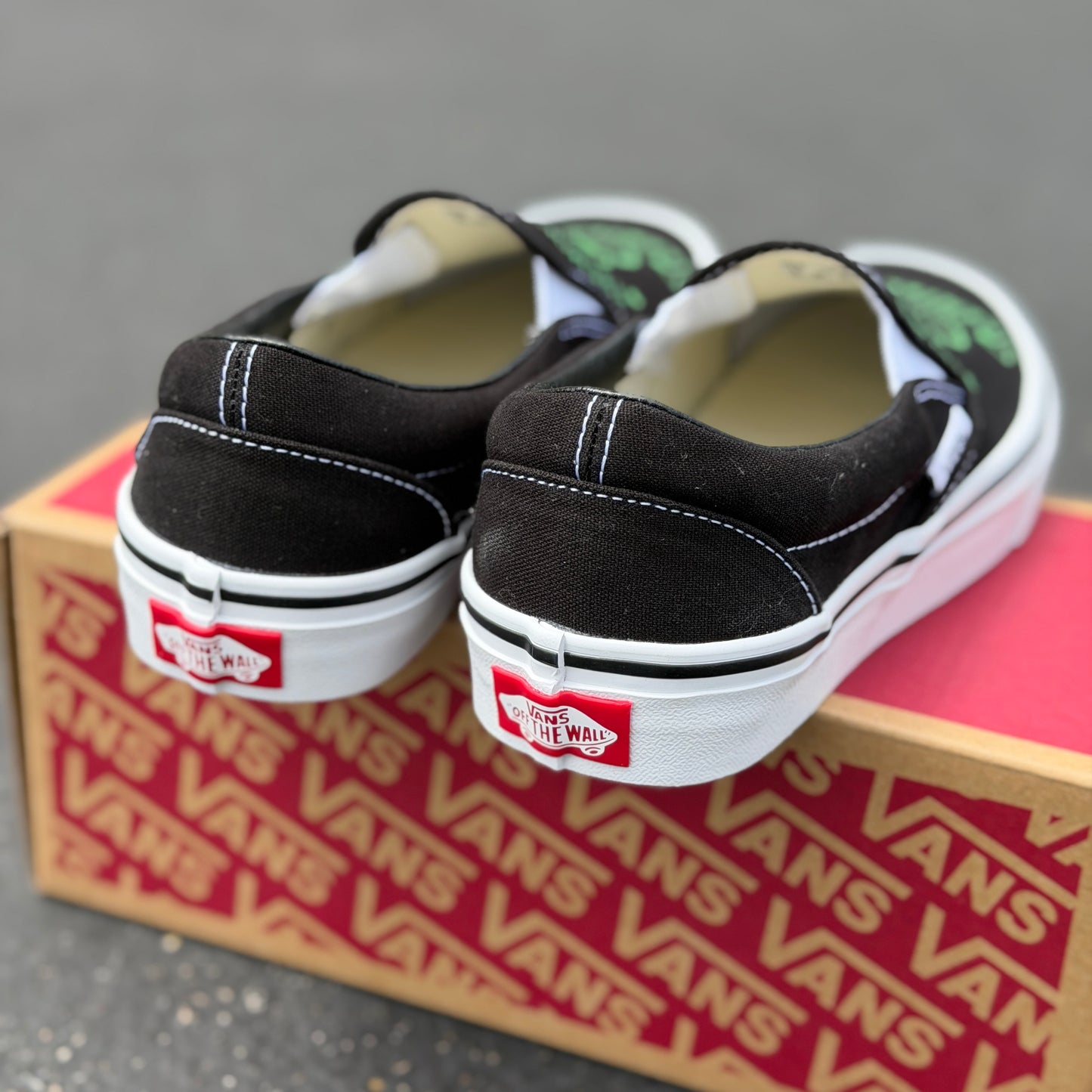 Fremont Elementary Black Slip On Vans Shoes