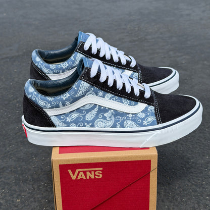 Paisley Navy Vans Old Skool Shoes