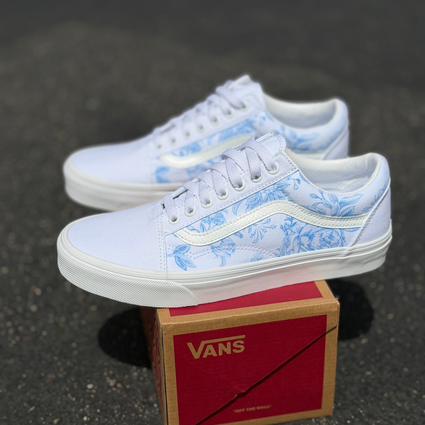 customized vans old skool wedding shoes