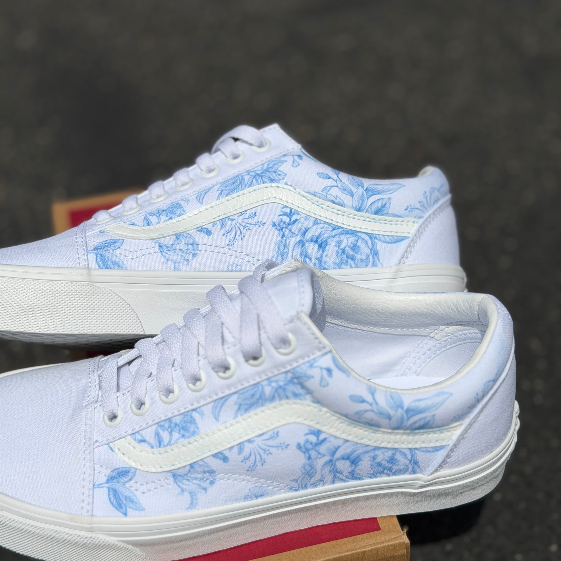 customized vans old skool wedding shoes