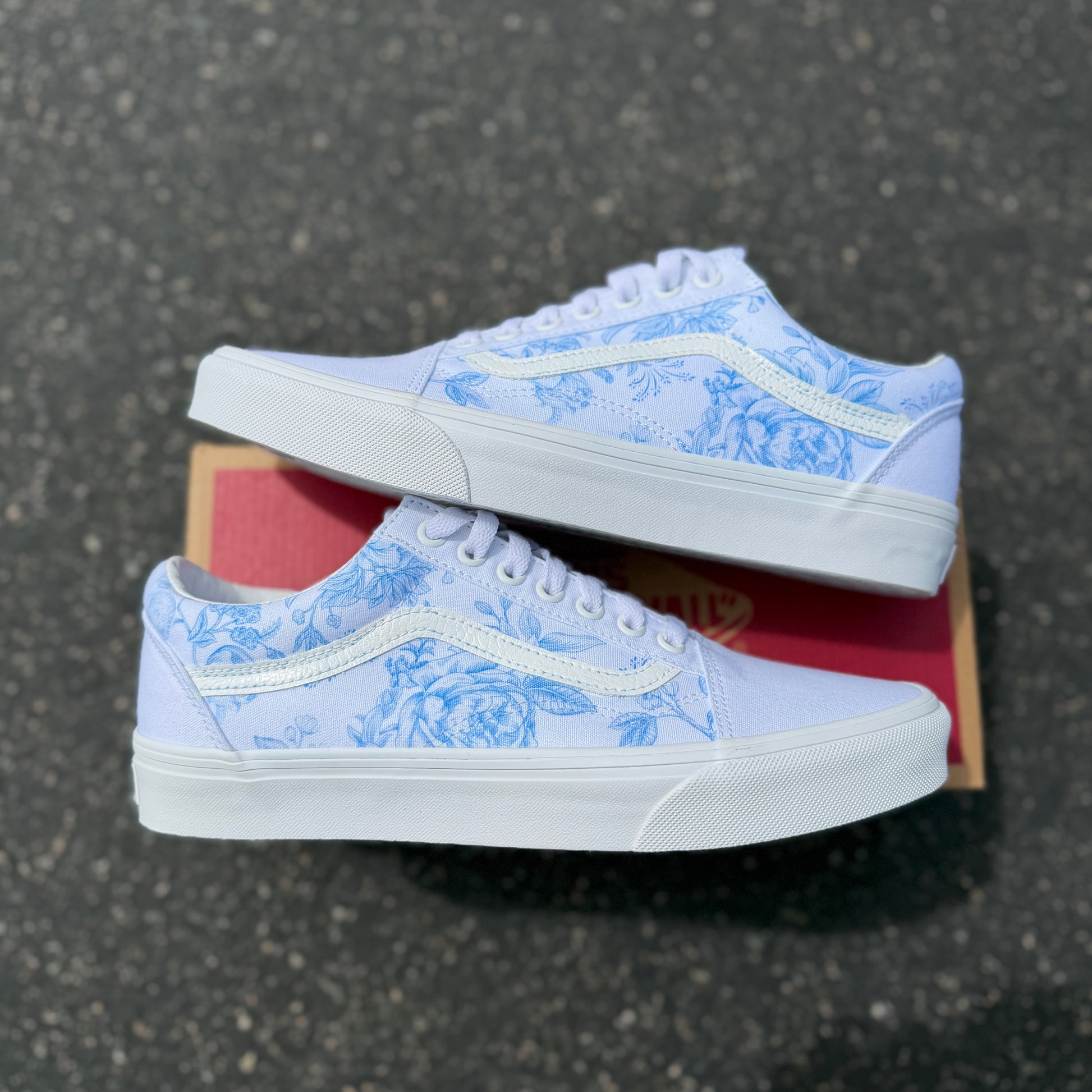 customized vans old skool wedding shoes