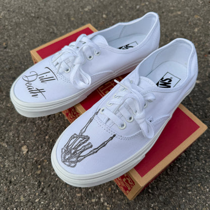 Till Death Wedding Vans Authentic Shoes