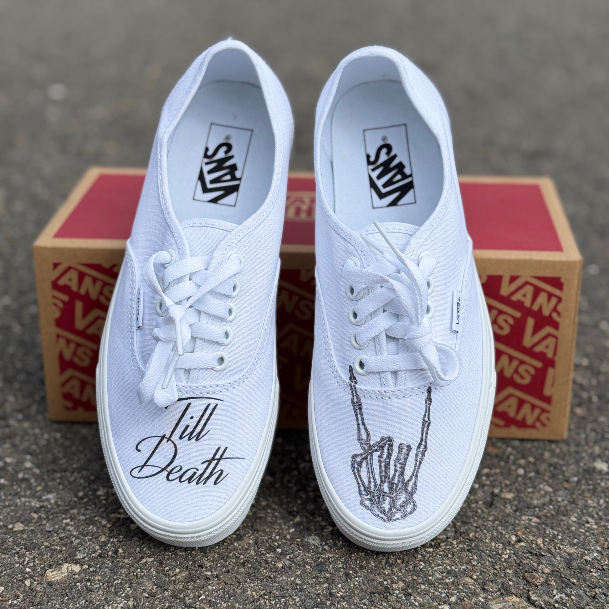 Till Death Wedding Vans Authentic Shoes