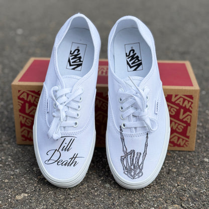 Till Death Wedding Vans Authentic Shoes