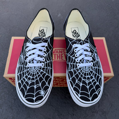 spider web man Vans custom authentic shoes