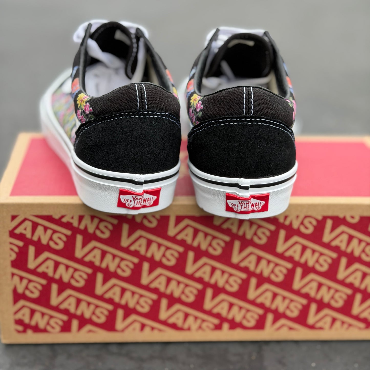 Flower Field Vans Old Skool Shoes