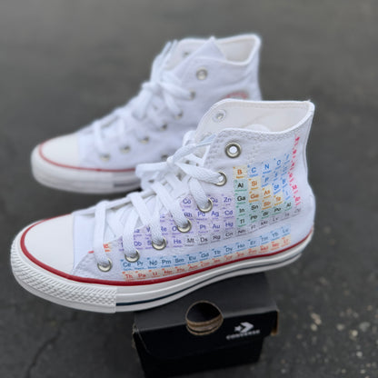 Periodic Table of Elements Converse Chuck Taylor High Top Shoes