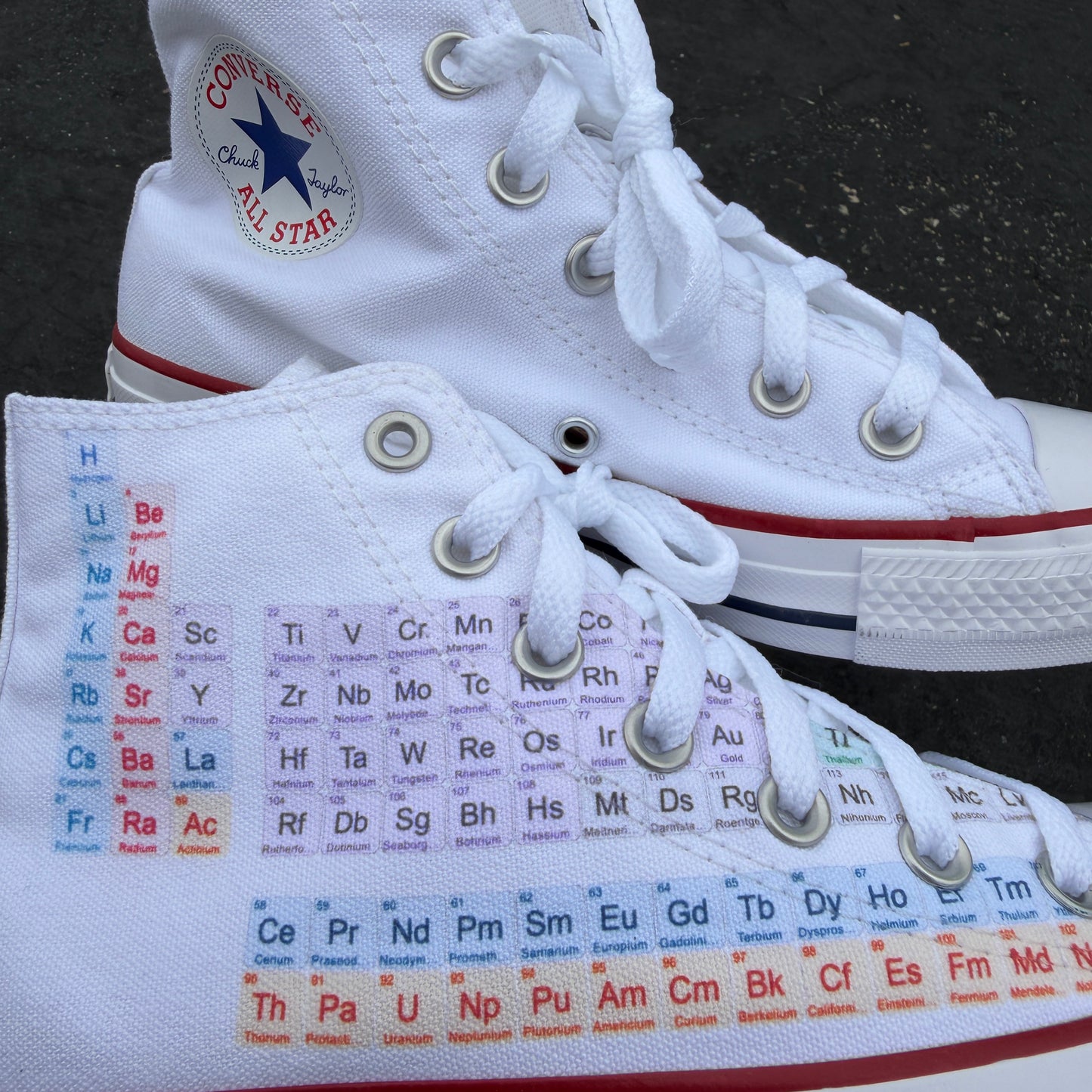 Periodic Table of Elements Converse Chuck Taylor High Top Shoes