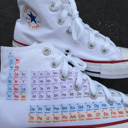 Periodic Table of Elements Converse Chuck Taylor High Top Shoes