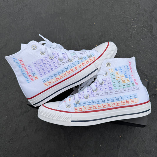 Periodic Table of Elements Converse Chuck Taylor High Top Shoes